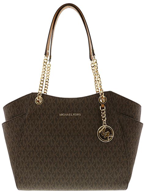 michael michael kors jet set travel large chain shoulder tote|michael kors large luggage sets.